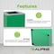 Alpine Industries Square Recycling Gin, 29 Gallons, Green Can, Square Opening Lid ALP4450-KIT-GRN-S - alternate 6